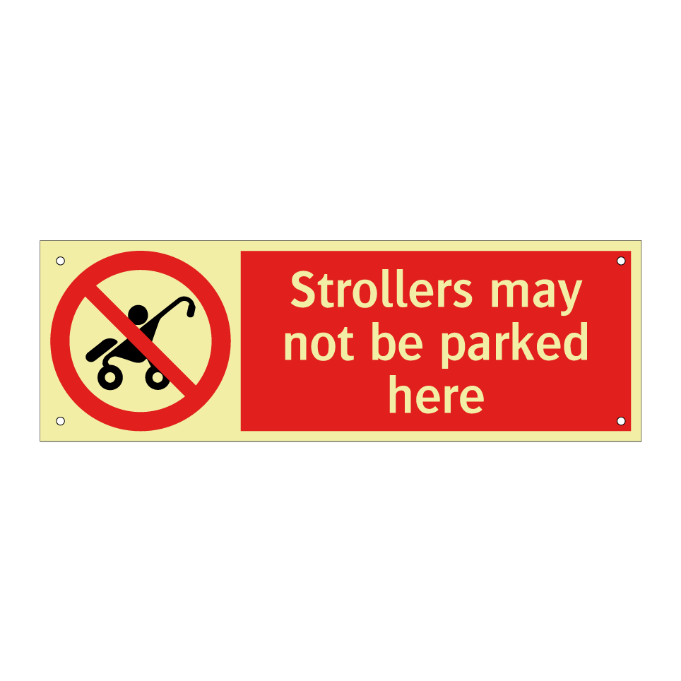 Strollers may not be parked here
