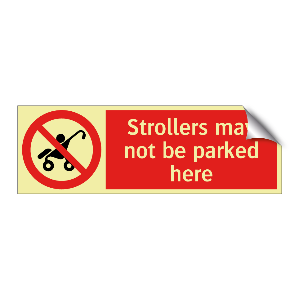 Strollers may not be parked here