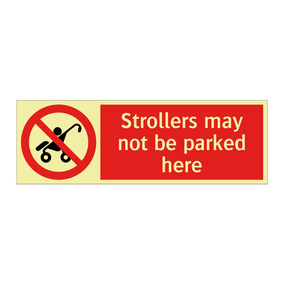 Strollers may not be parked here