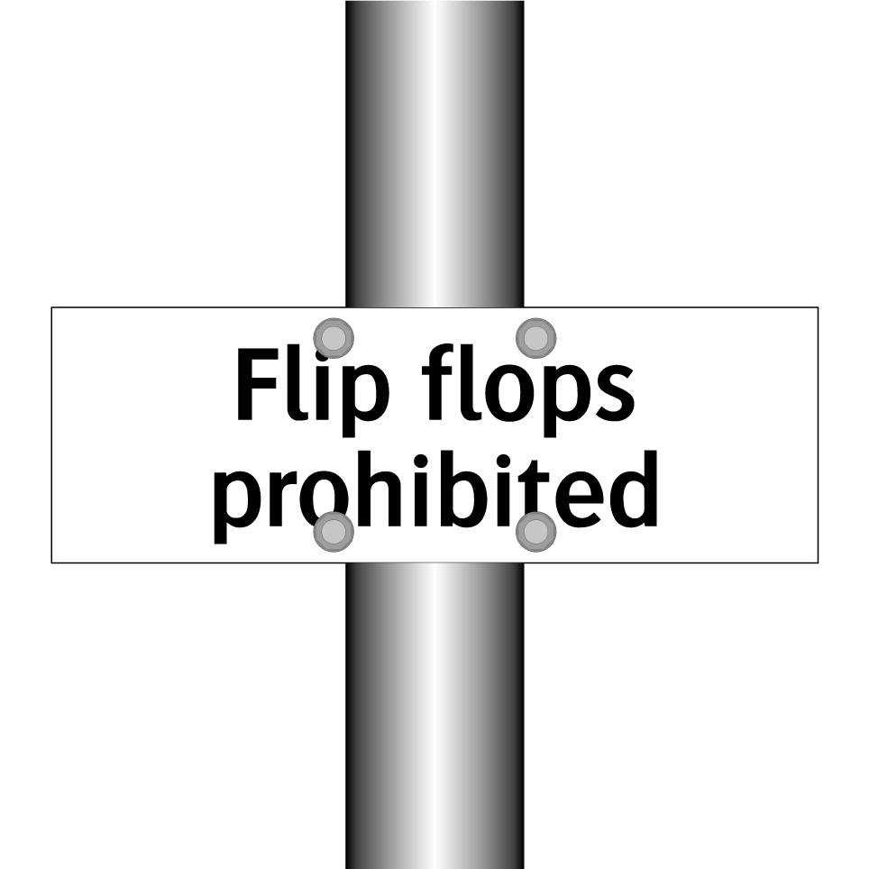 Flip flops prohibited