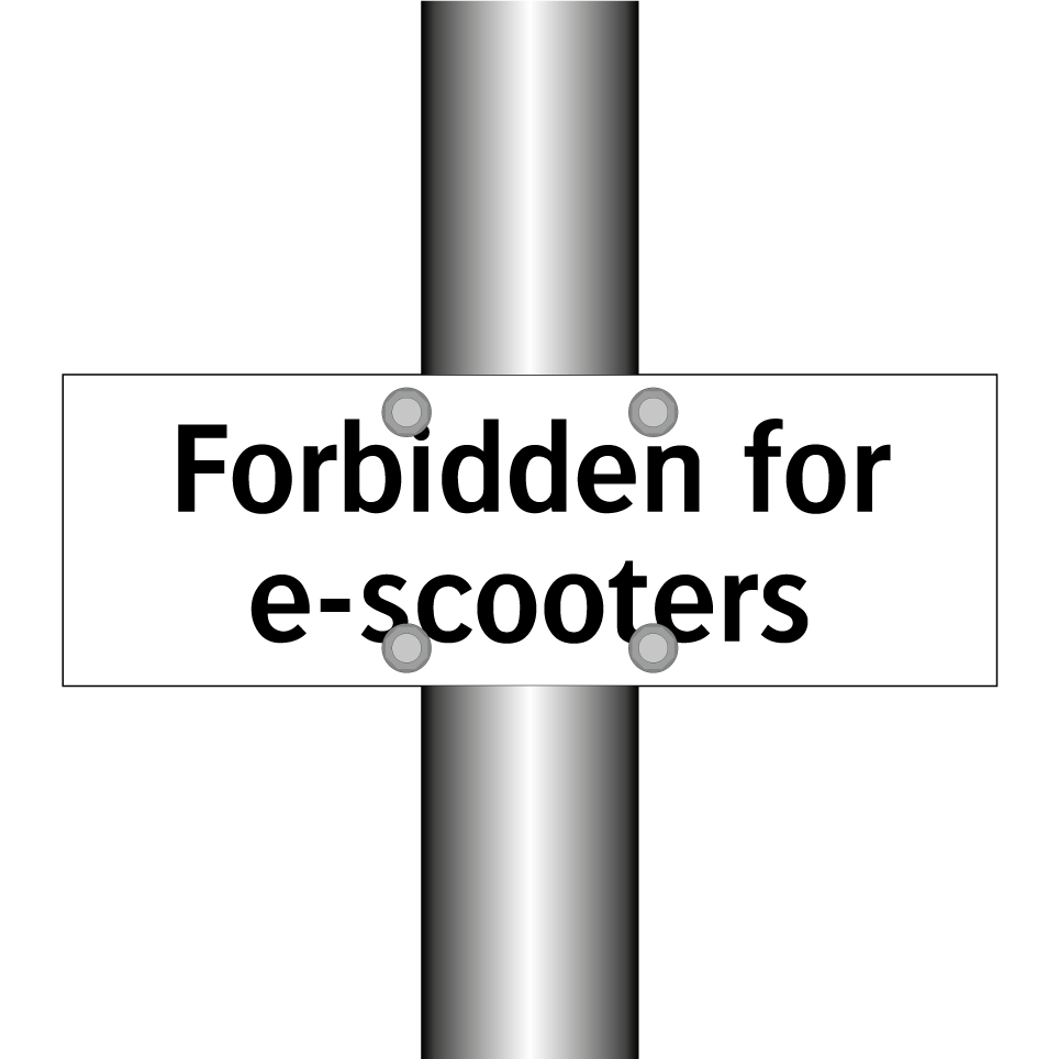 Forbidden for e-scooters