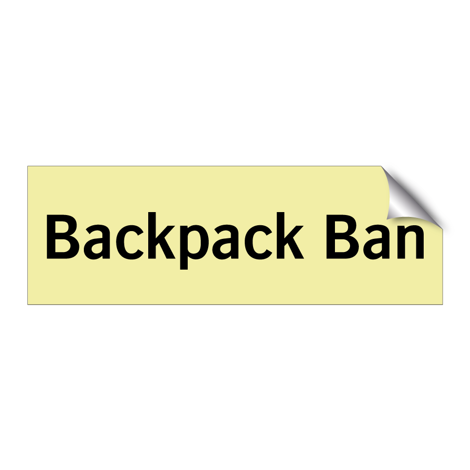 Backpack Ban