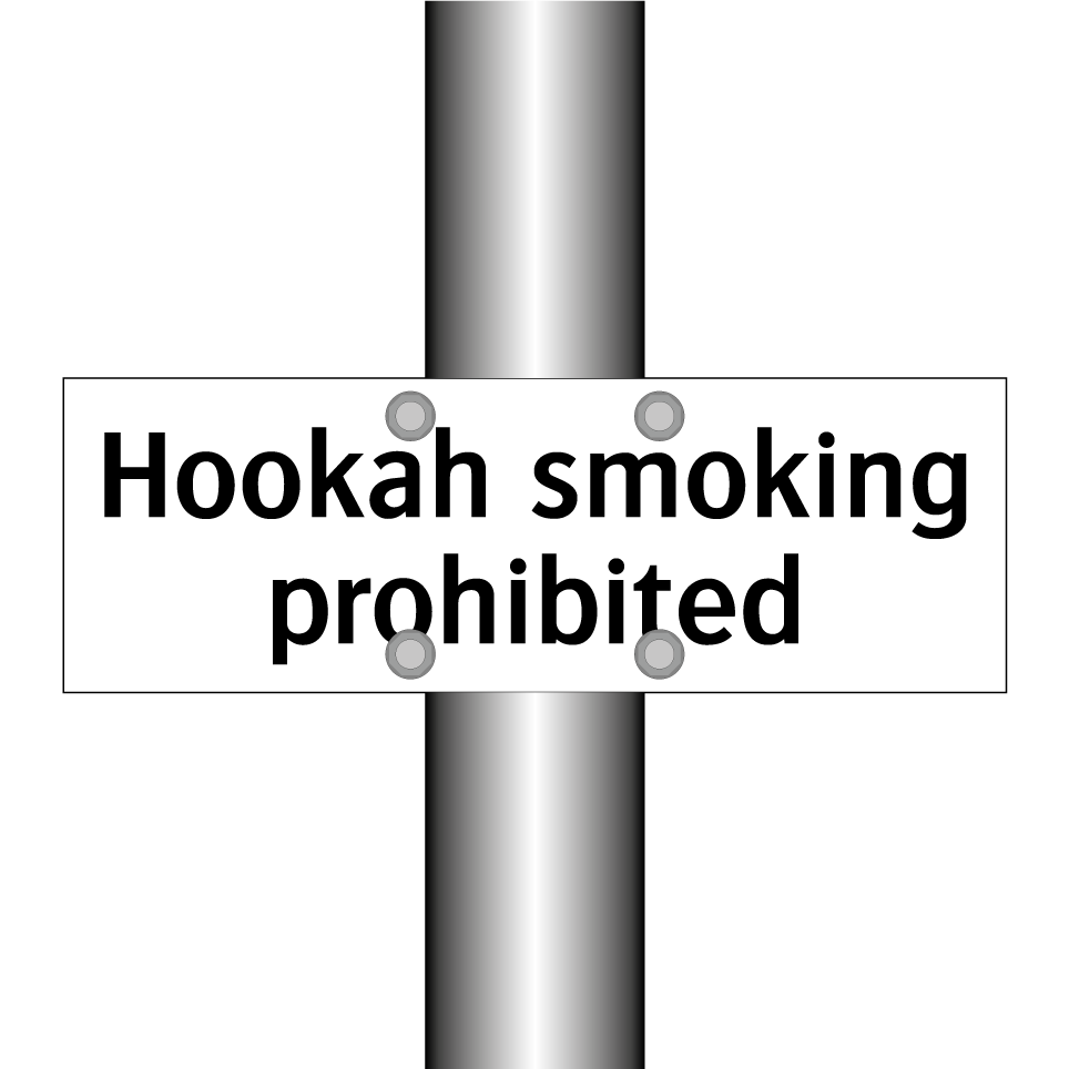 Hookah smoking prohibited