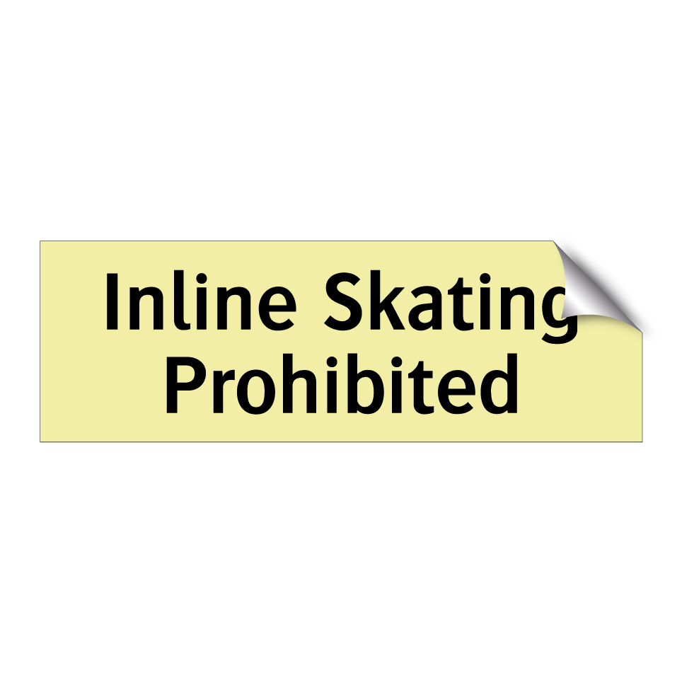 Inline Skating Prohibited