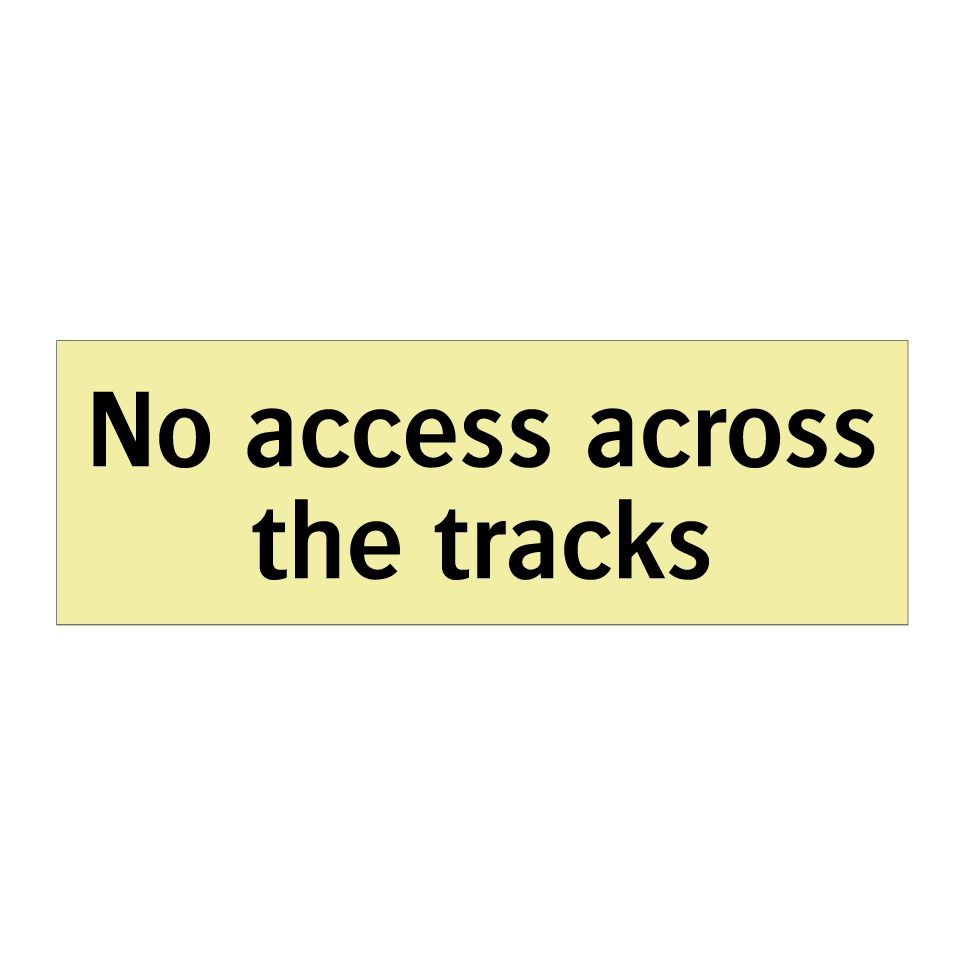 No access across the tracks
