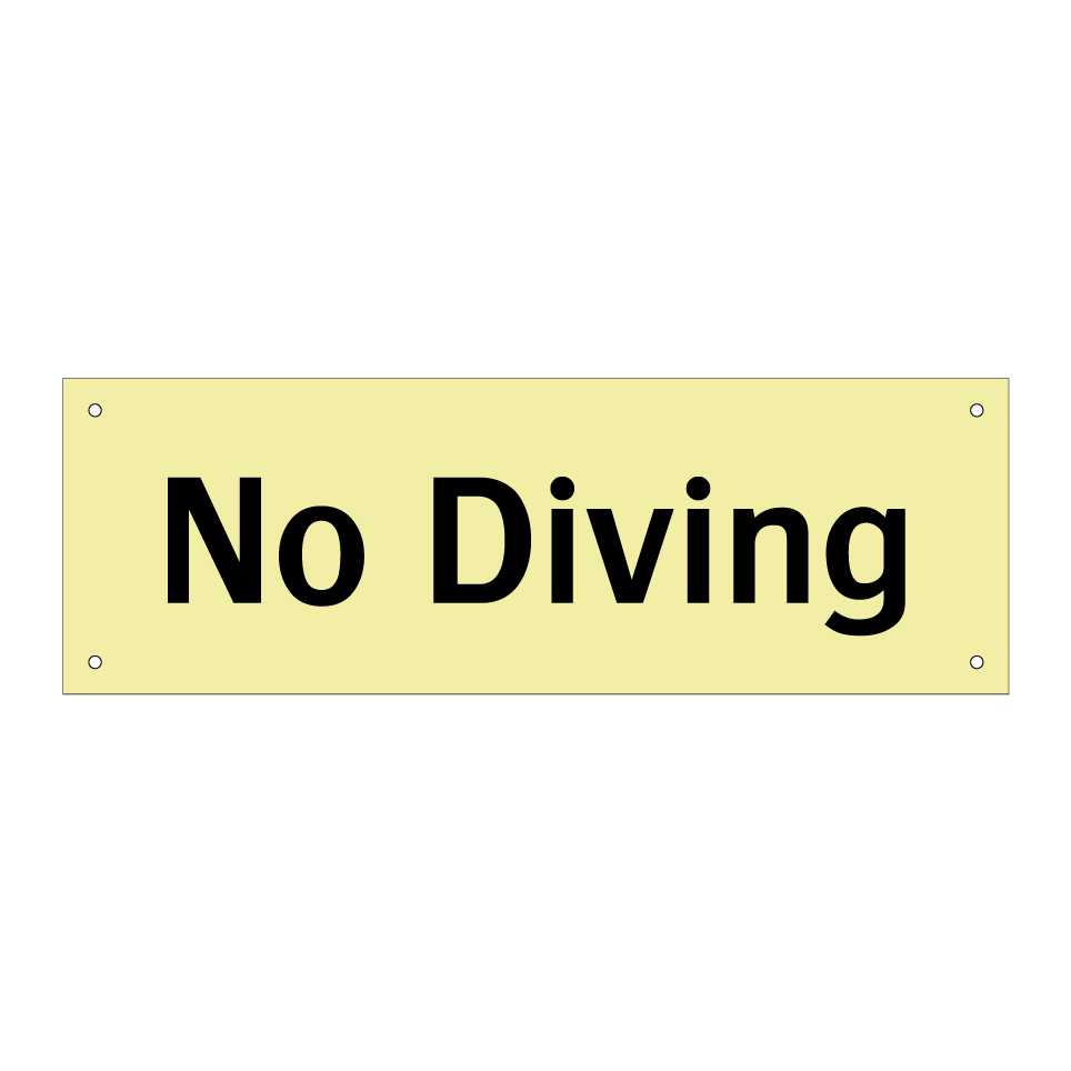 No Diving