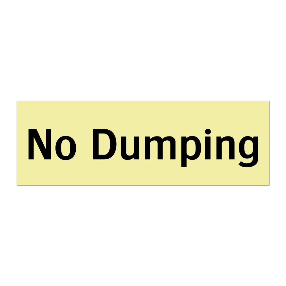 No Dumping