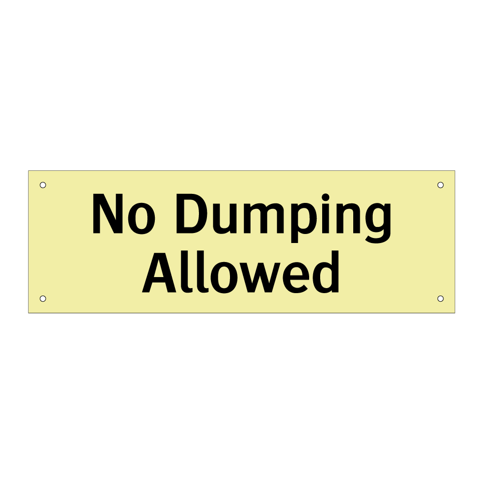 No Dumping Allowed