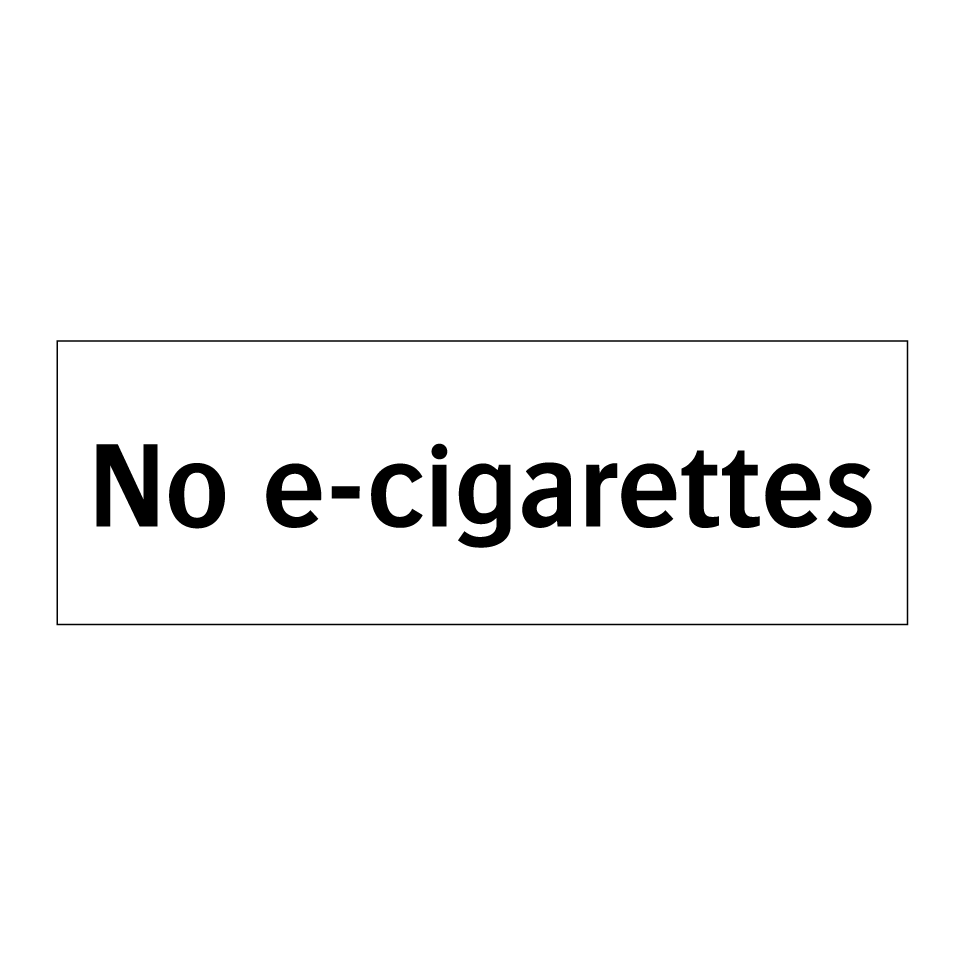 No e-cigarettes