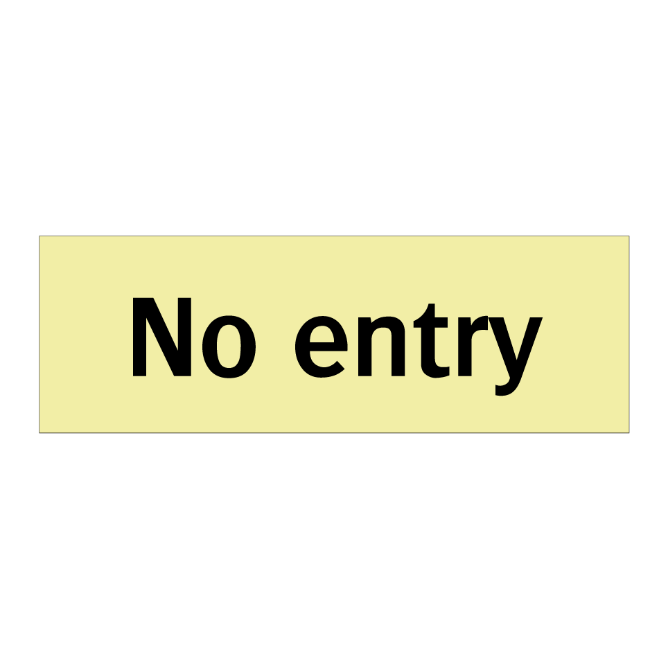 No entry