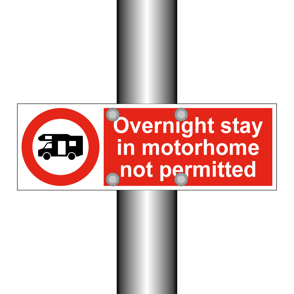 Overnight stay in motorhome not permitted