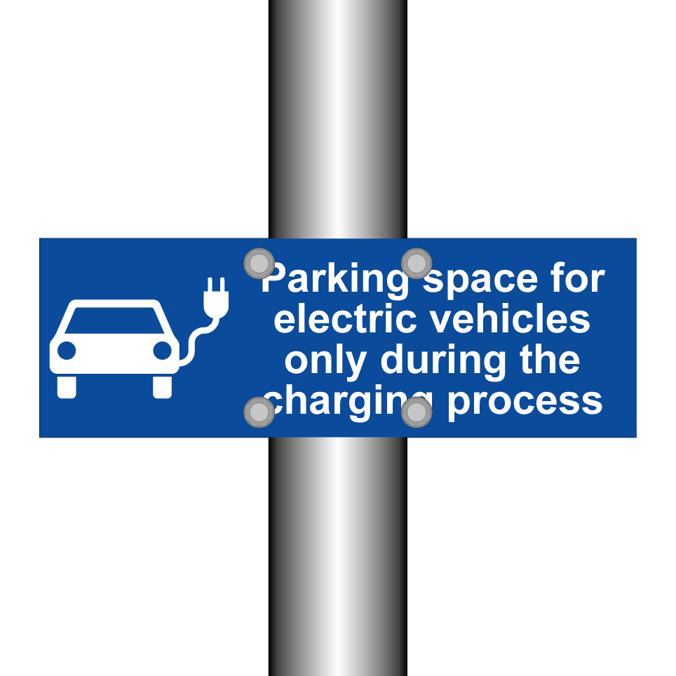 Parking space for electric vehicles only during the charging process