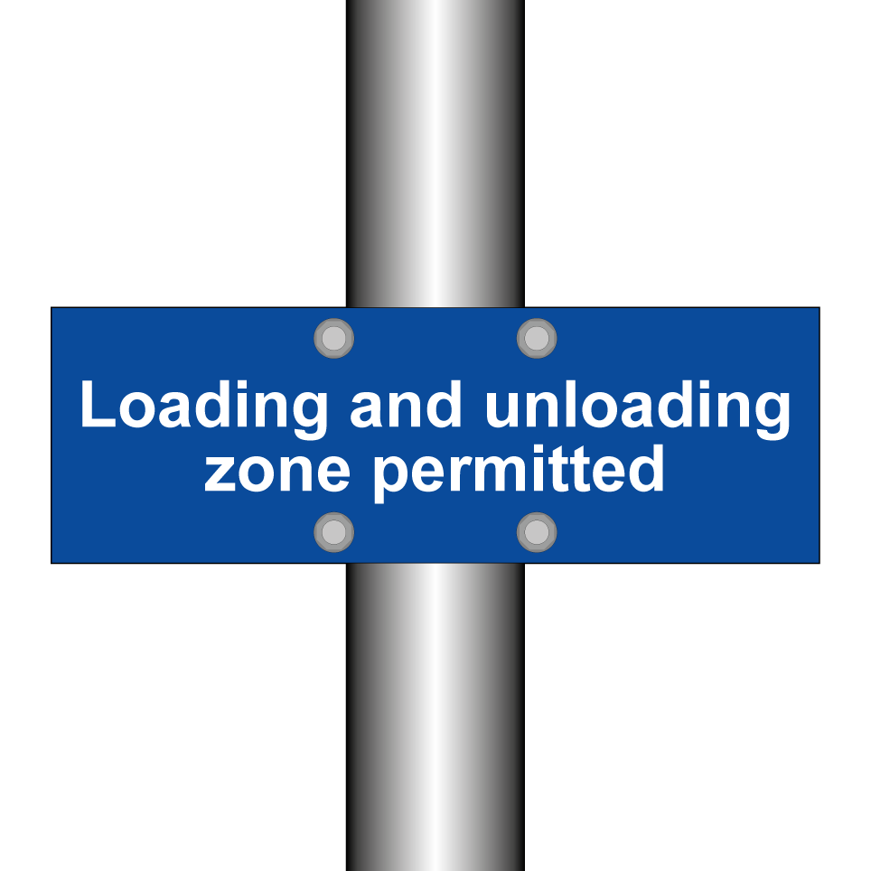 Loading and unloading zone permitted