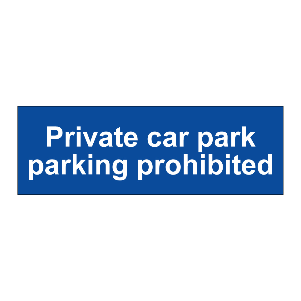 Private car park parking prohibited