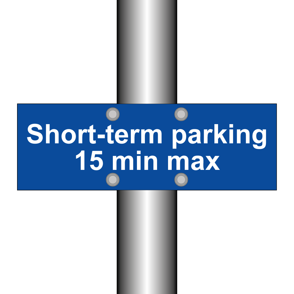 Short-term parking 15 min max