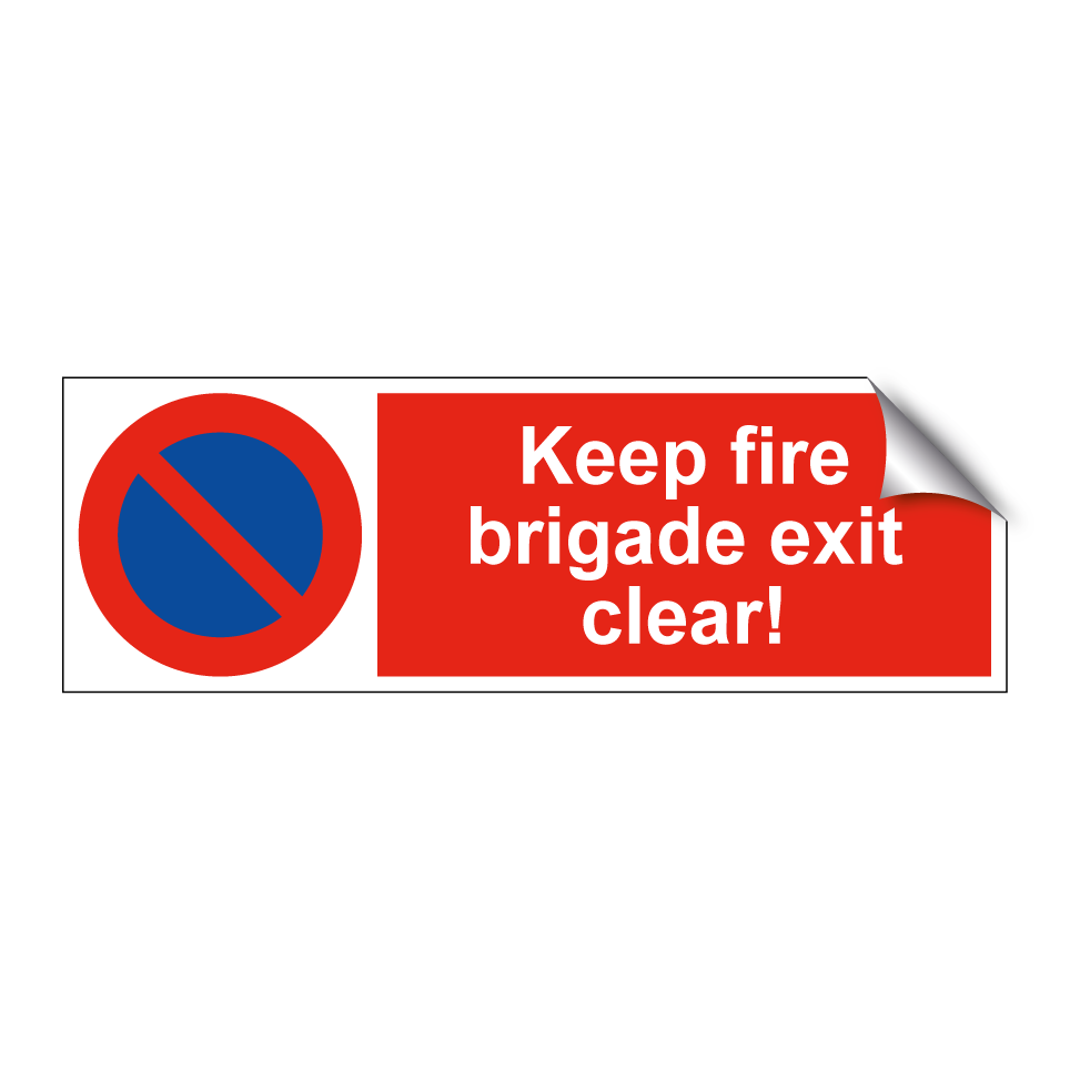 Keep fire brigade exit clear!