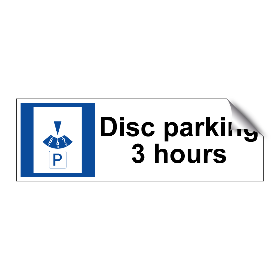 Disc parking 3 hours