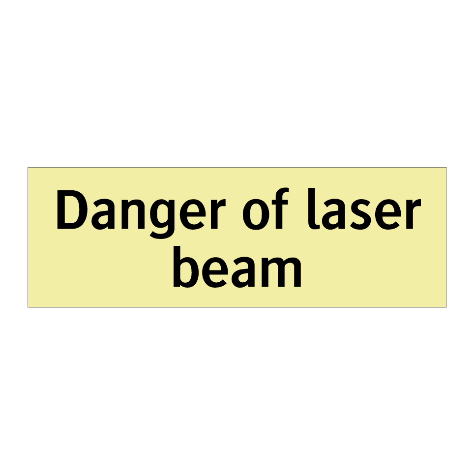 Danger of laser beam