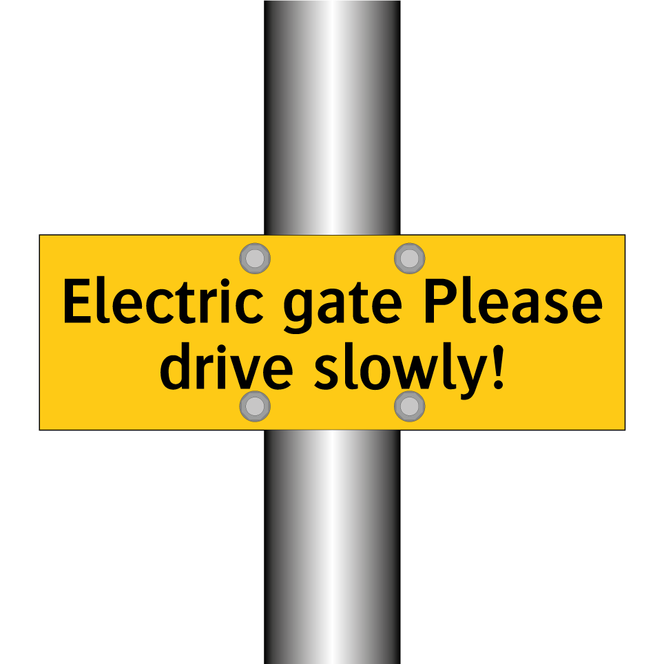 Electric gate Please drive slowly!