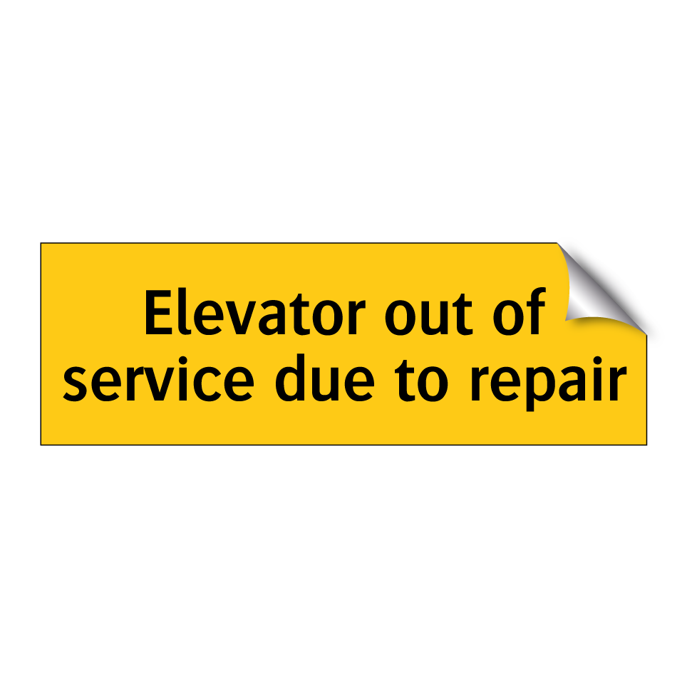 Elevator out of service due to repair