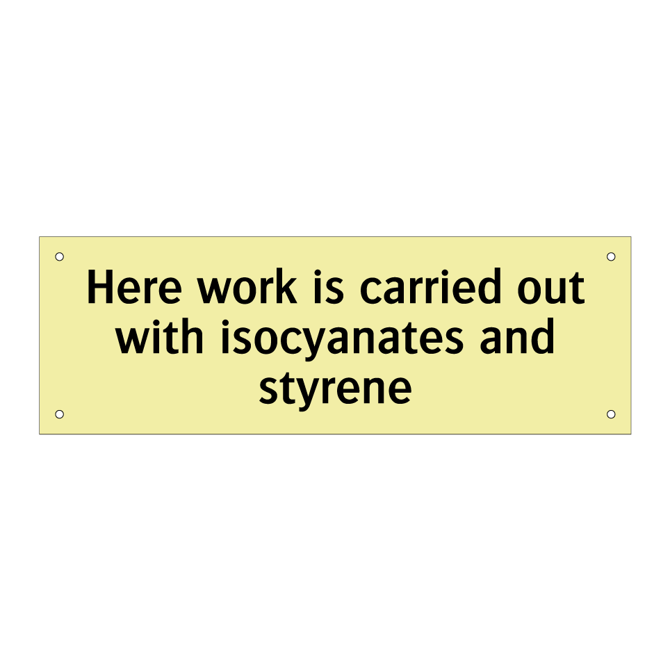 Here work is carried out with isocyanates and styrene