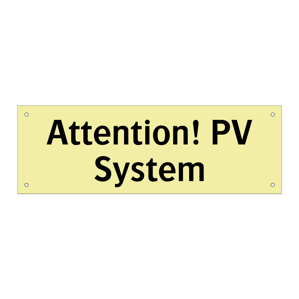Attention! PV System