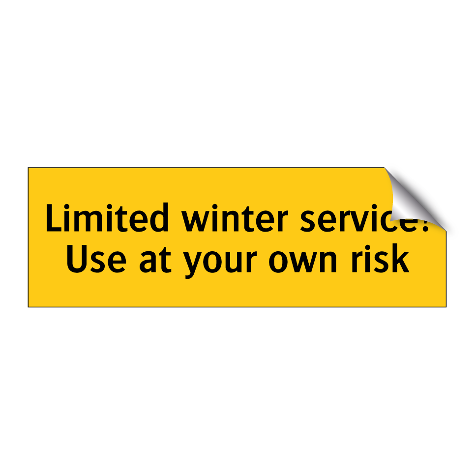 Limited winter service! Use at your own risk
