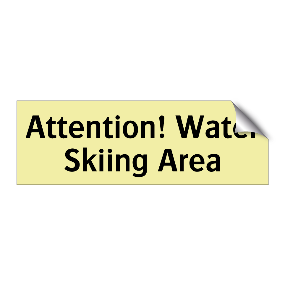 Attention! Water Skiing Area