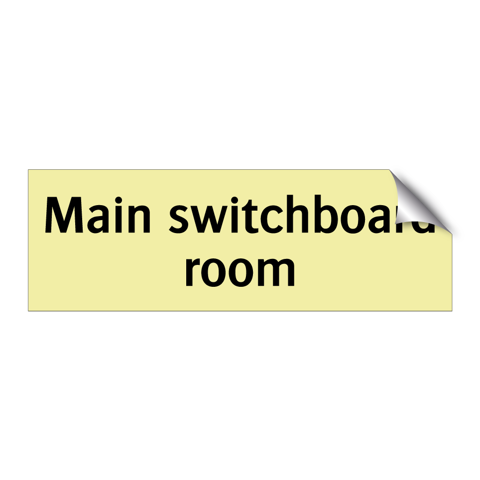 Main switchboard room