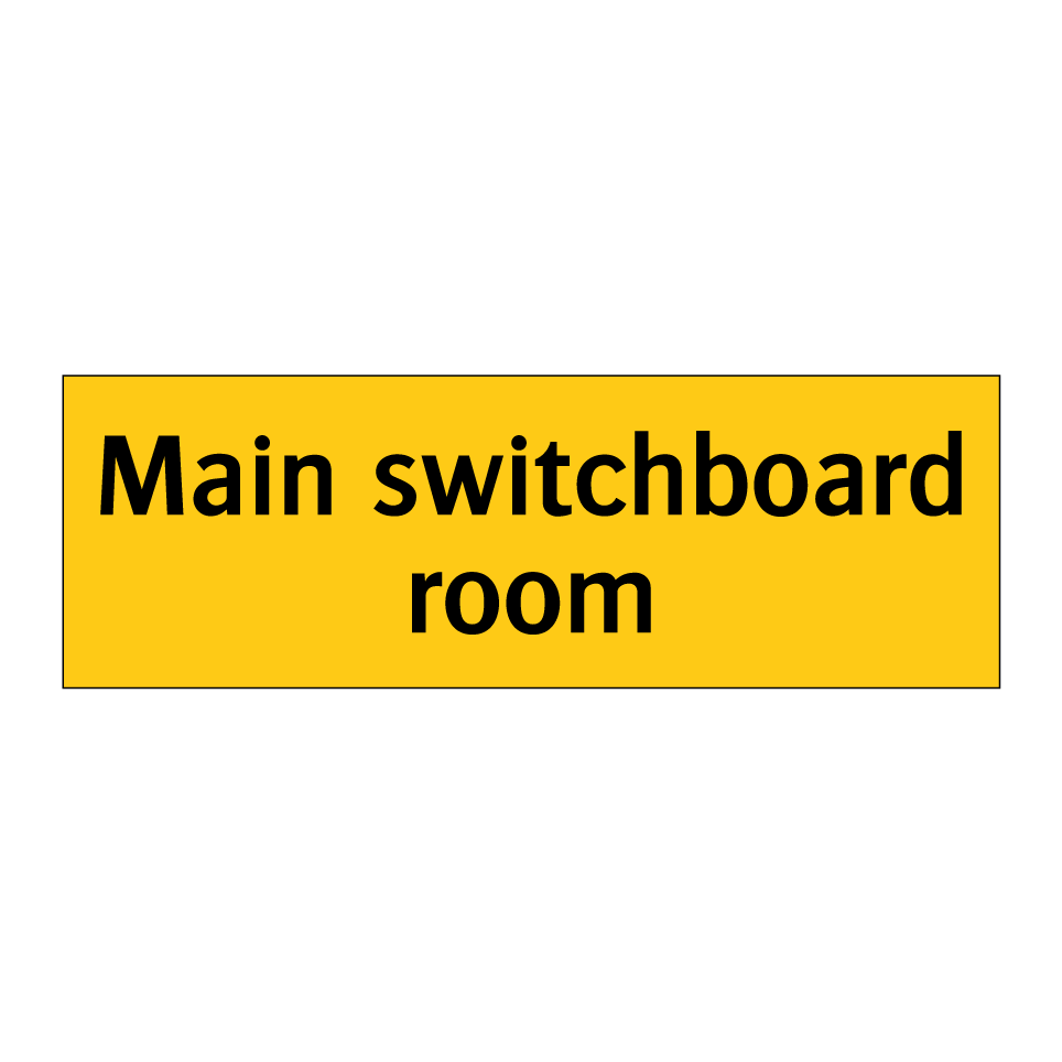 Main switchboard room