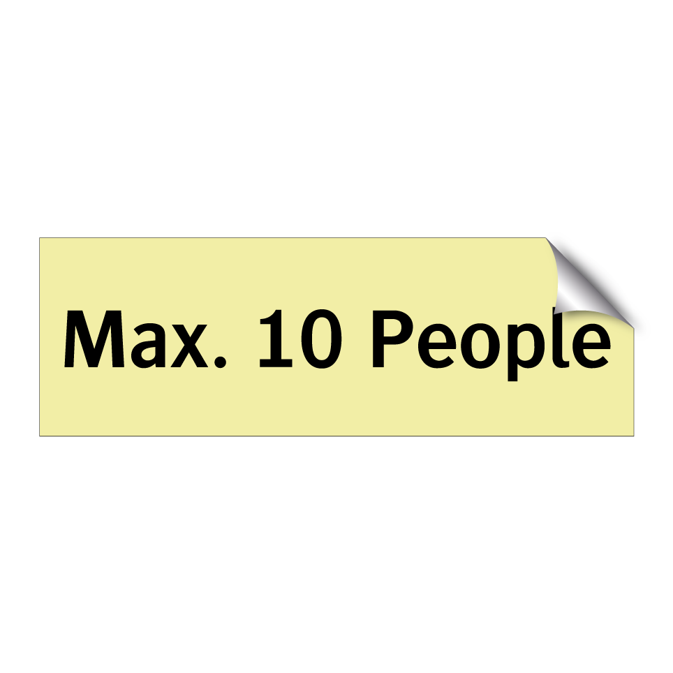 Max. 10 People