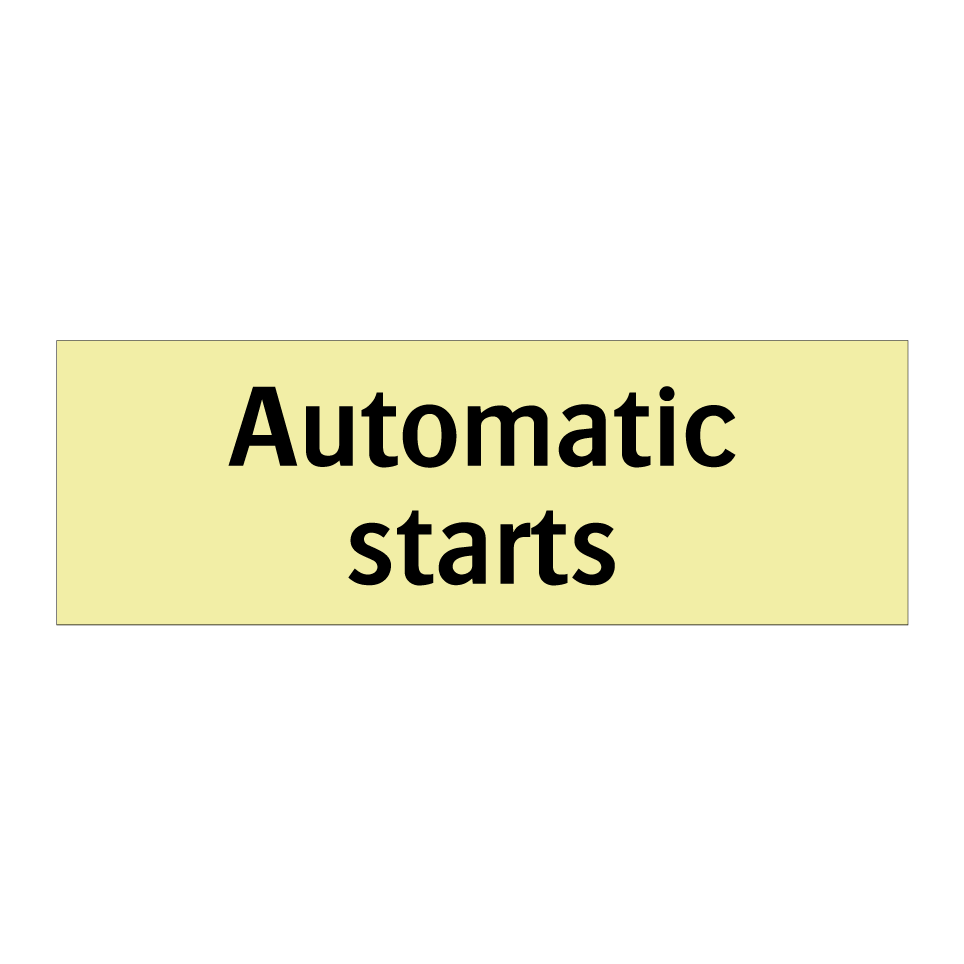 Automatic starts