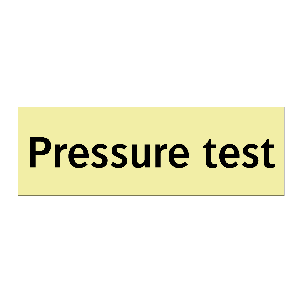Pressure test