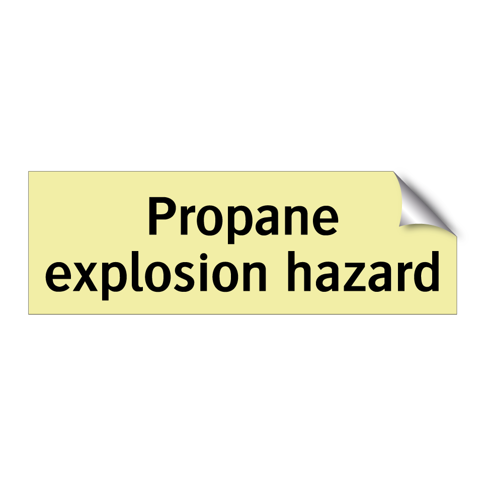 Propane explosion hazard