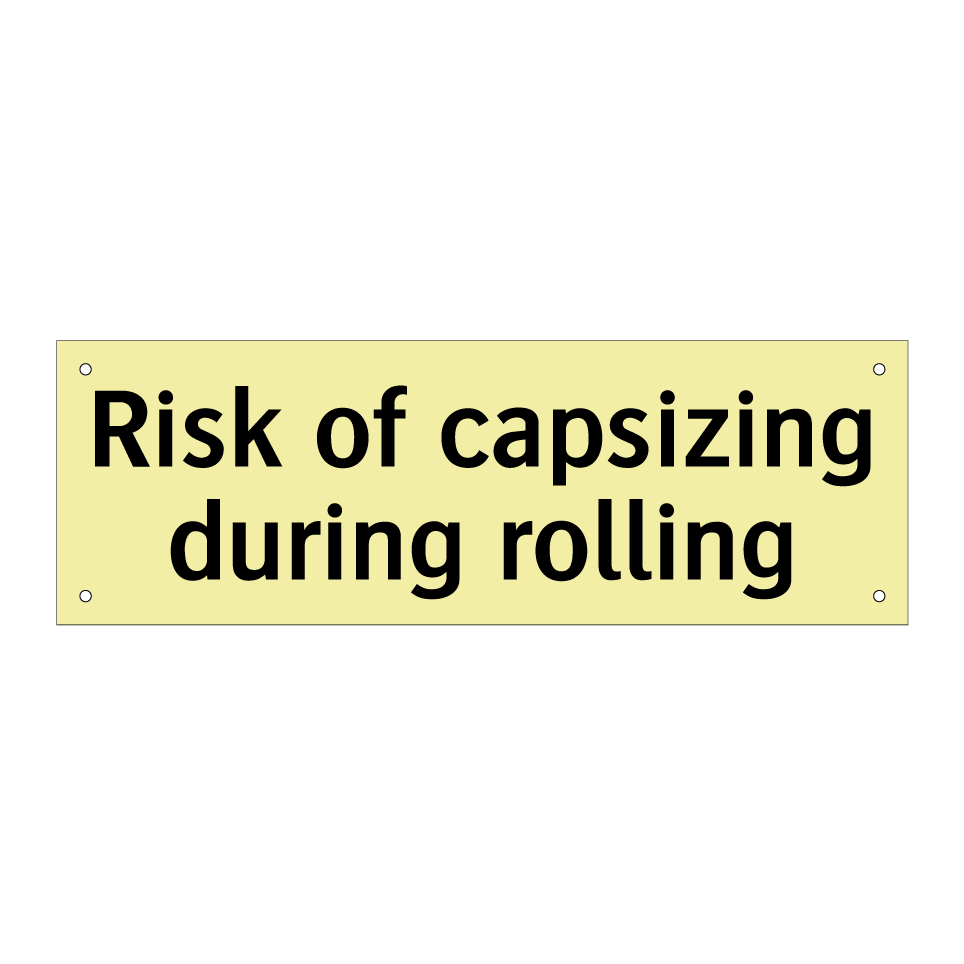Risk of capsizing during rolling