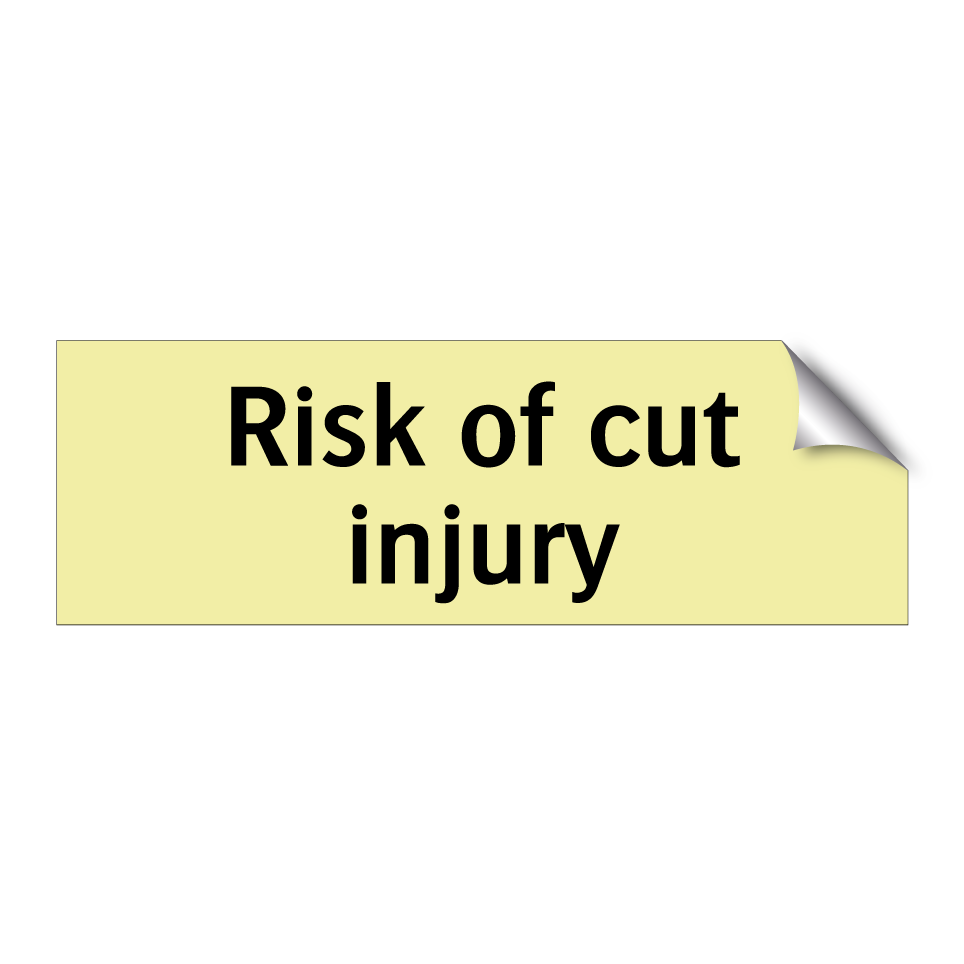 Risk of cut injury