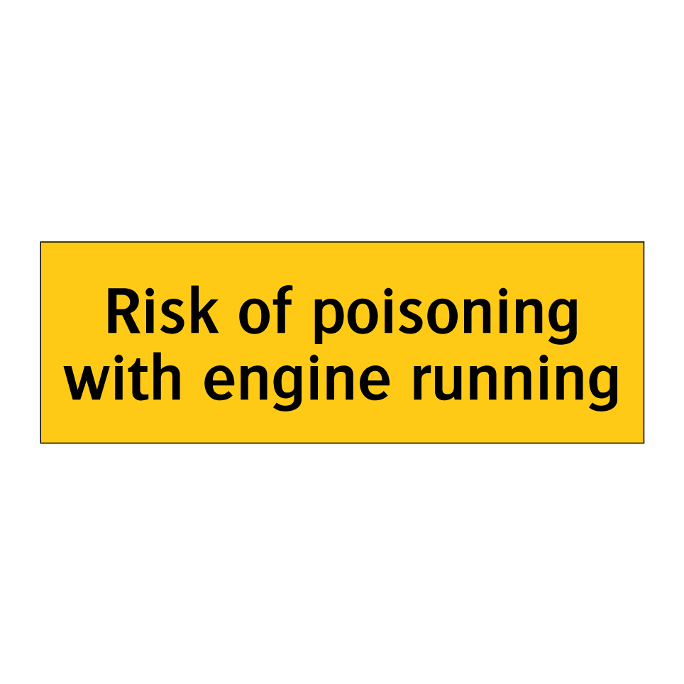 Risk of poisoning with engine running