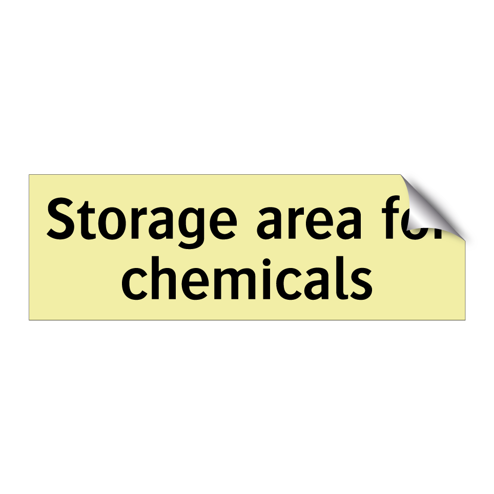 Storage area for chemicals