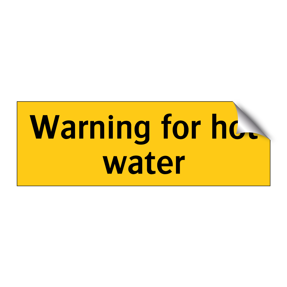Warning for hot water