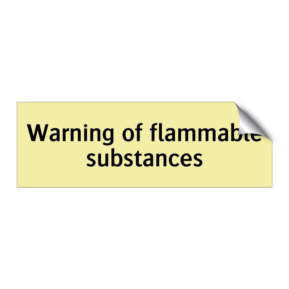 Warning of flammable substances
