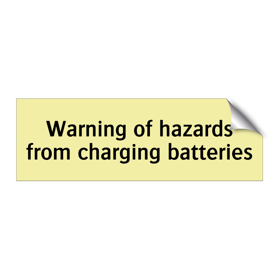 Warning of hazards from charging batteries