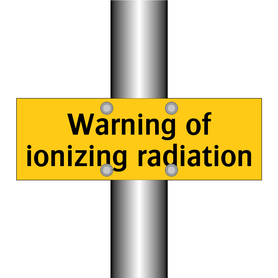 Warning of ionizing radiation