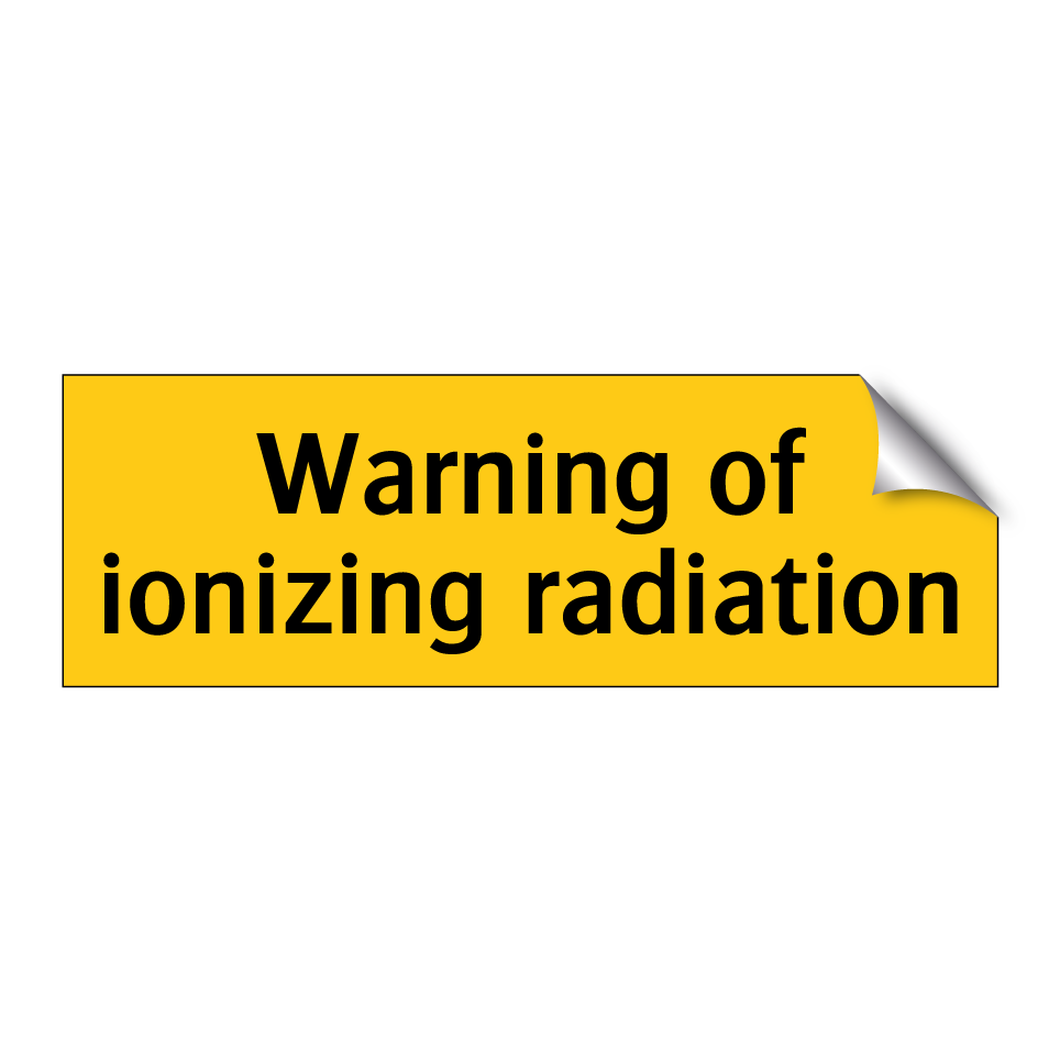 Warning of ionizing radiation