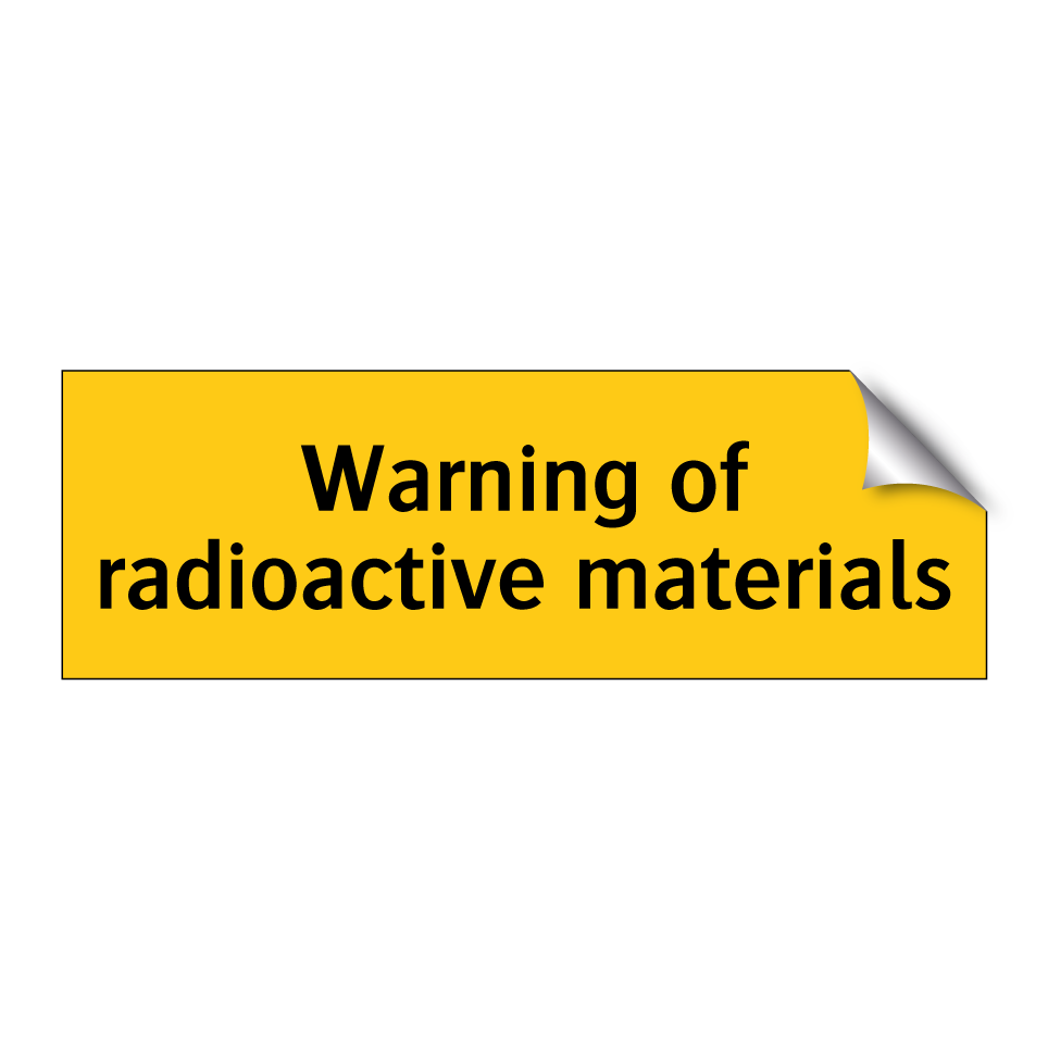 Warning of radioactive materials