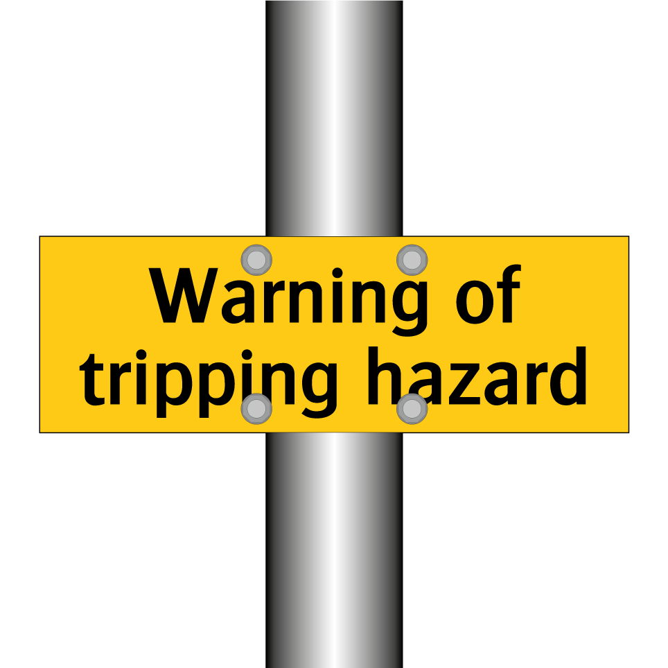 Warning of tripping hazard