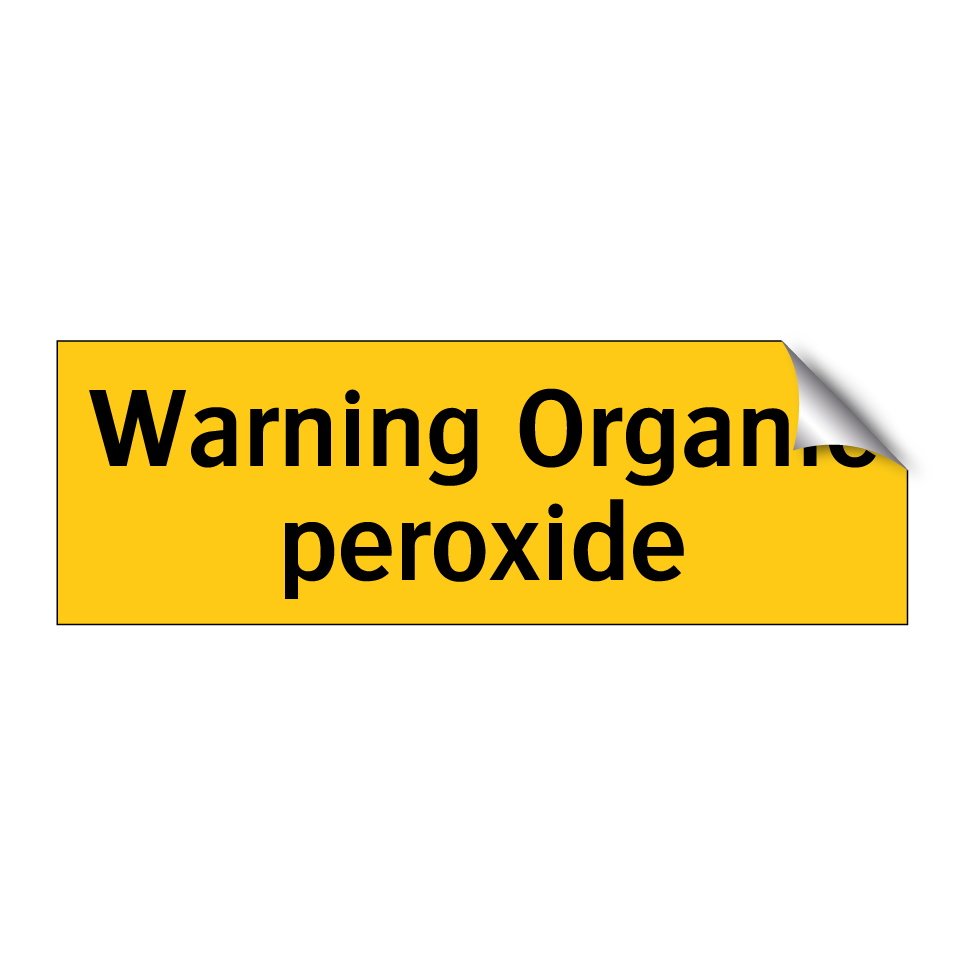 Warning Organic peroxide
