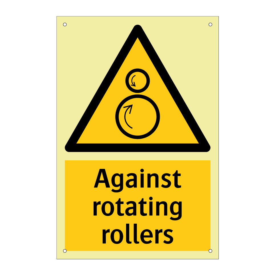 Against rotating rollers