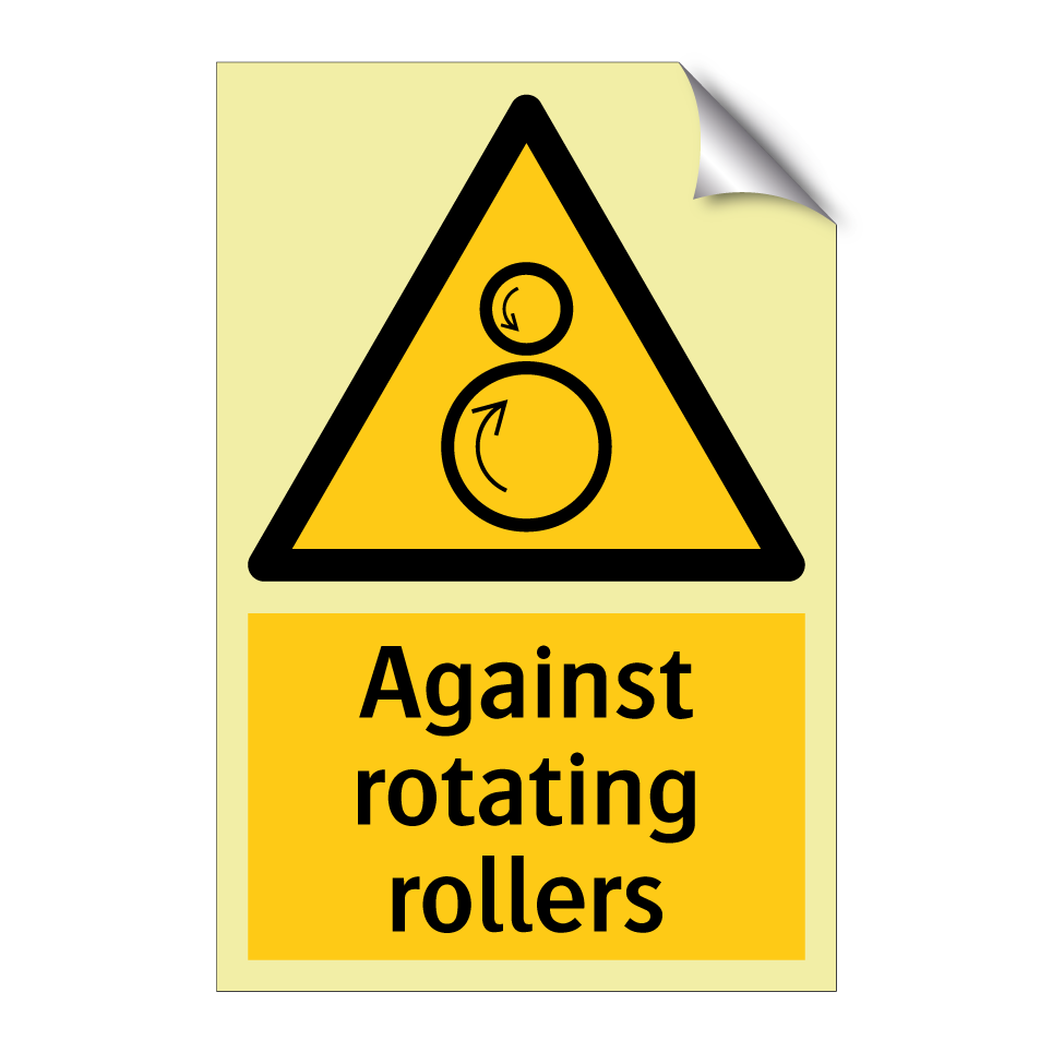 Against rotating rollers