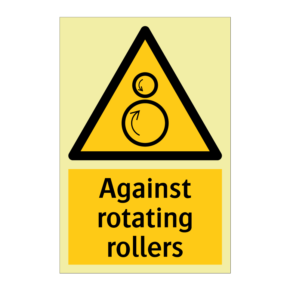 Against rotating rollers