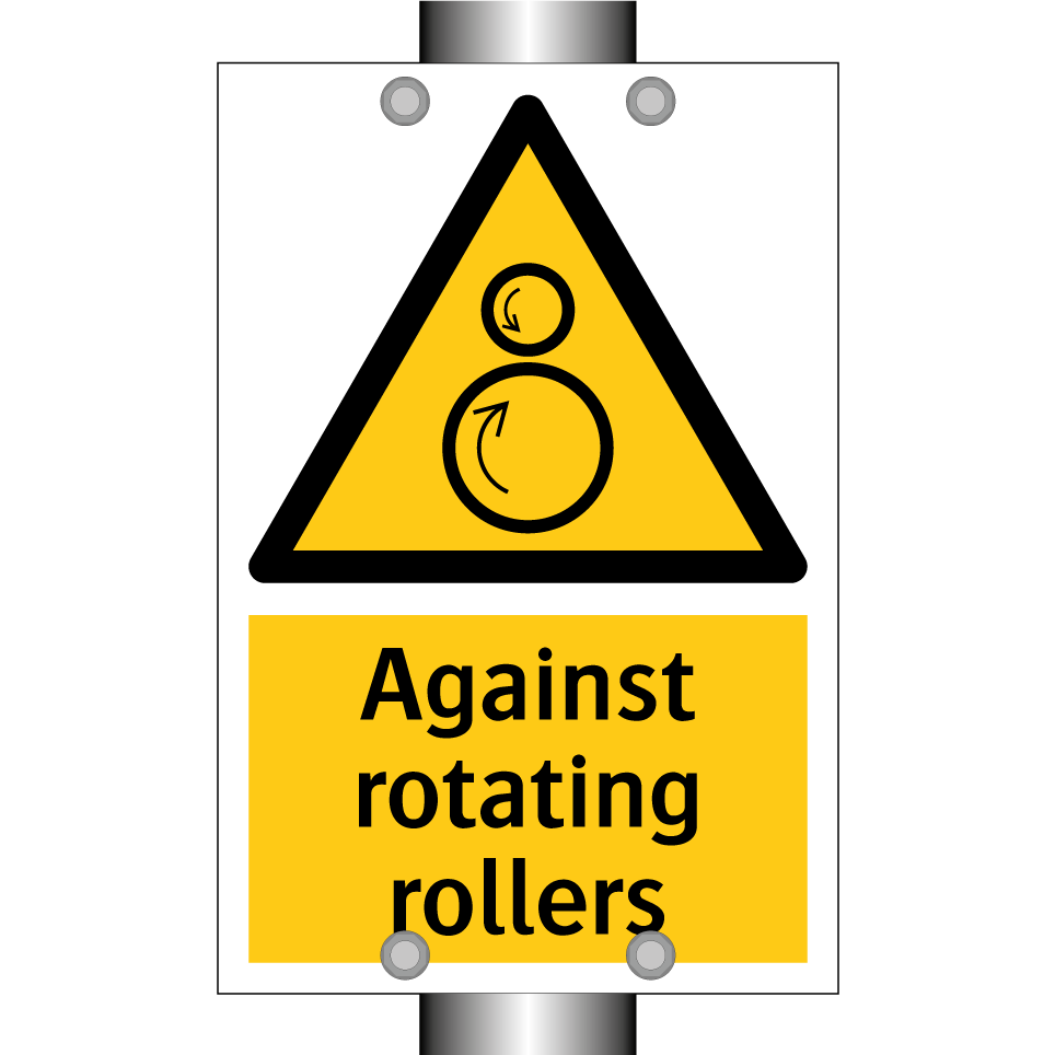 Against rotating rollers